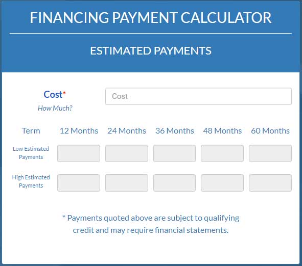 Dimension Funding Payments Calculator