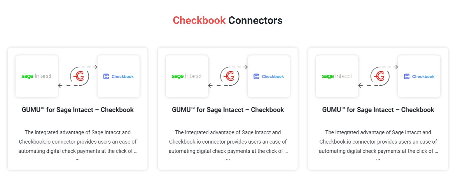 Checkbook Connector