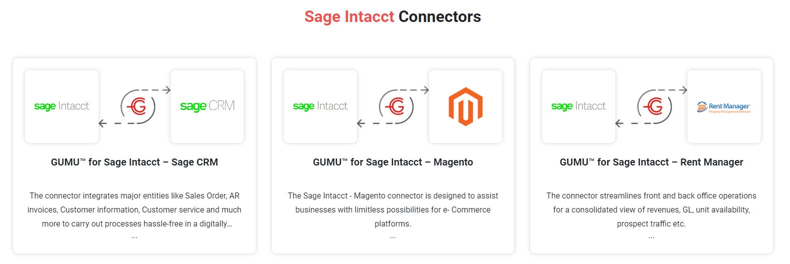 ERP Sage Intacct Connector