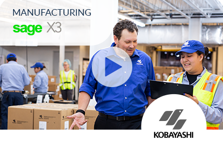 Kobayashi Sage X3 ERP manufacturing customer success story