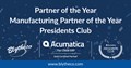 Blytheco Acumatica Partner of the Year 2021, Manufacturing Partner of the Year, Presidents Club