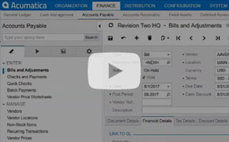 Acumatica Financial Management Video