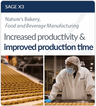 Sage X3 ERP software food and beverage manufacturing customer testimonial image, Nature's Bakery