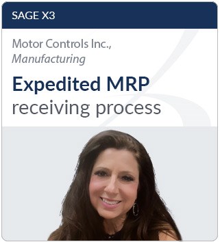 Sage X3 ERP software manufacturing customer testimonial image, Motor Controls Inc.