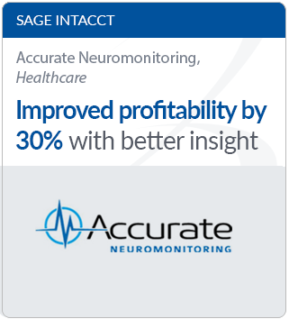 Sage Intacct ERP software healthcare customer testimonial image, Accurate Neuromonitoring